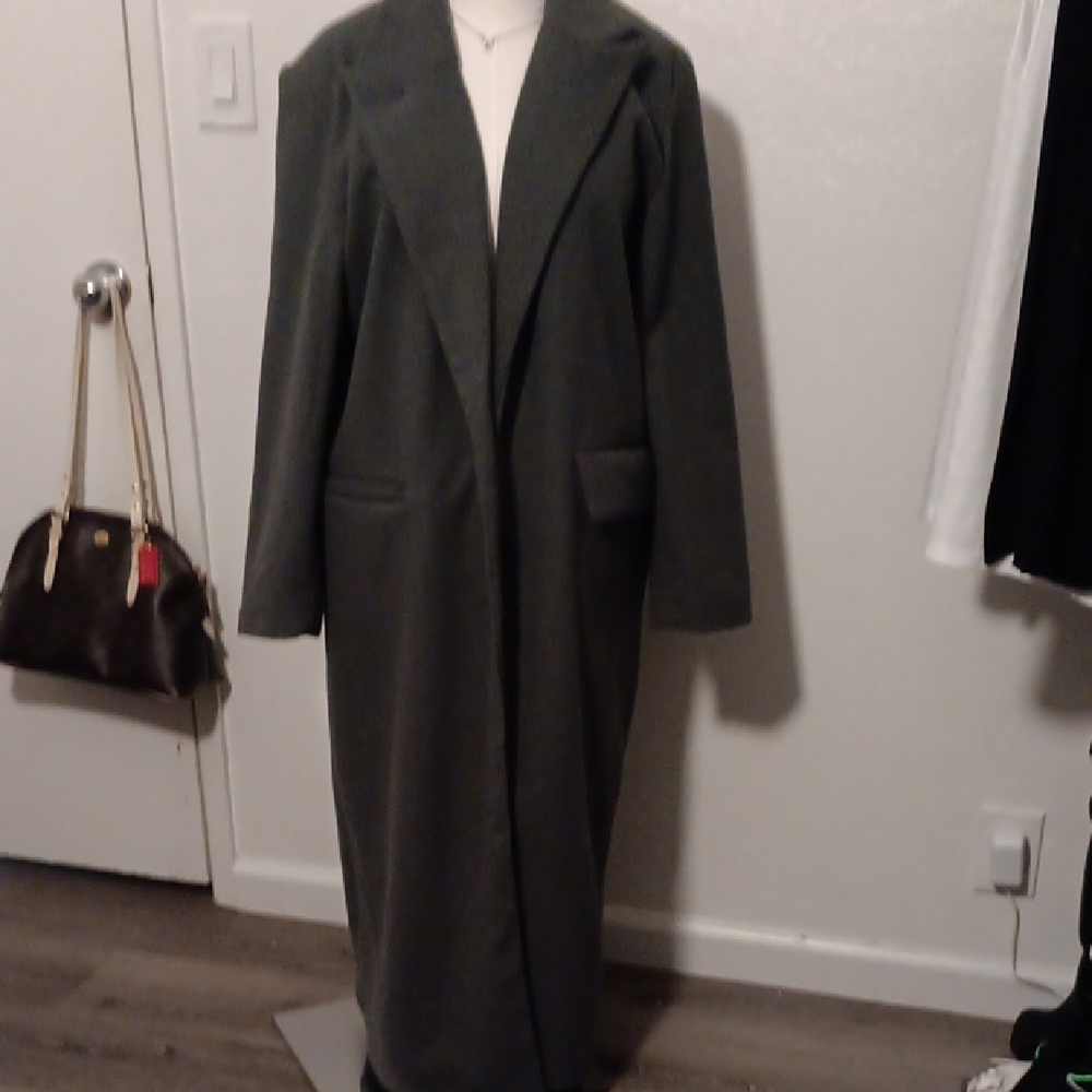 Classic Preloved A New Day Charcoal Women's Trench Coat